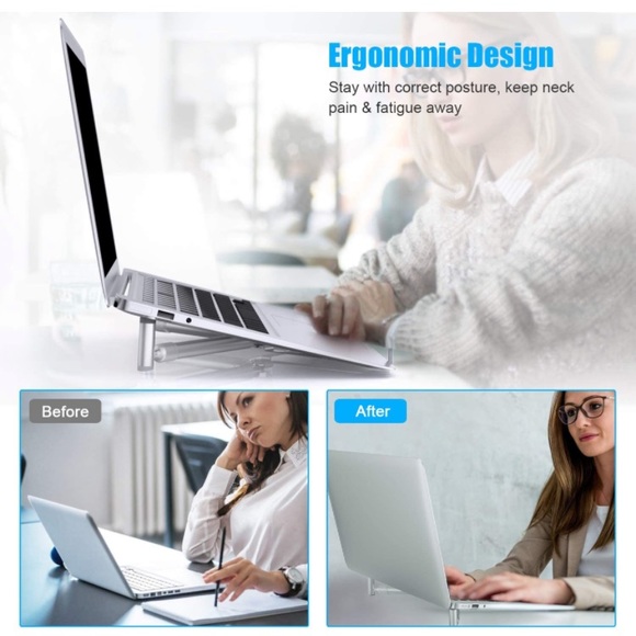 Laptop Stand for Desk, Portable Laptop Stand for MacBook Pro - Picture 4 of 5